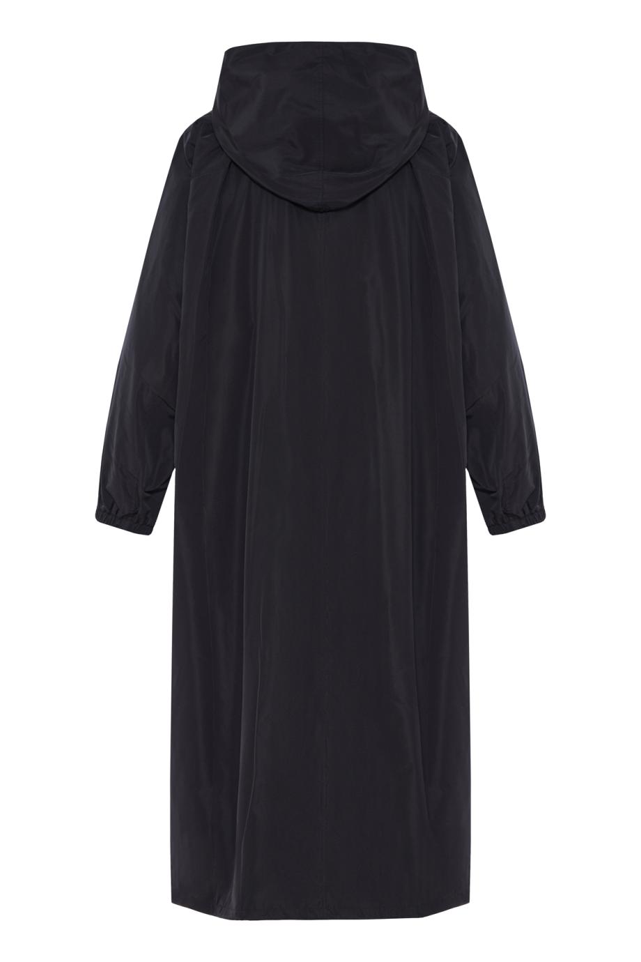 Parachute silk-blend coat in black