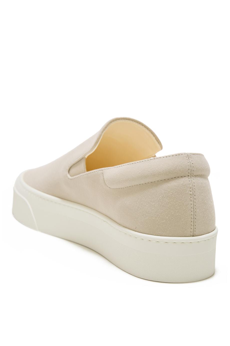 Suede slip on sneakers in latte 