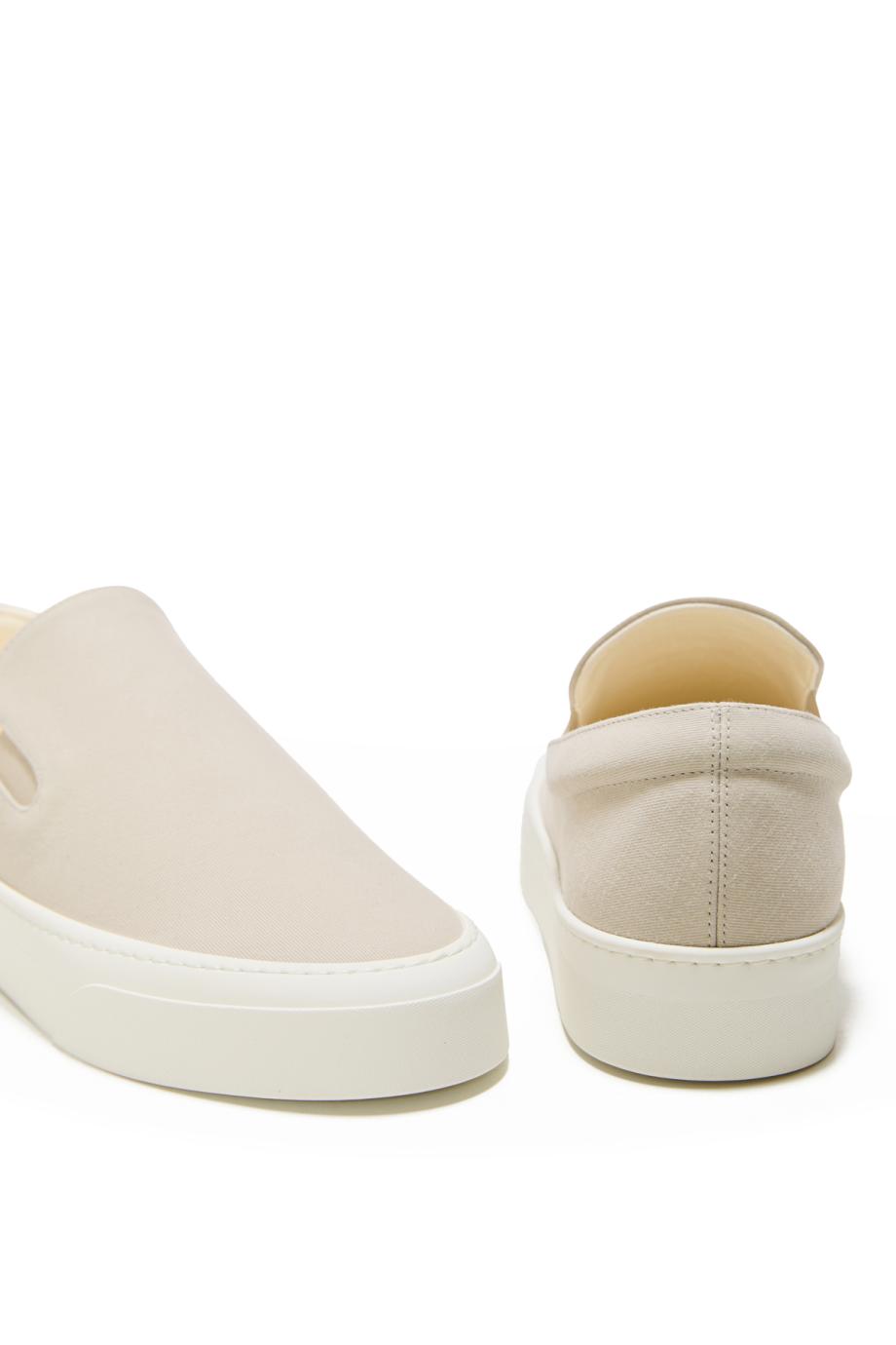 Suede slip on sneakers in latte 