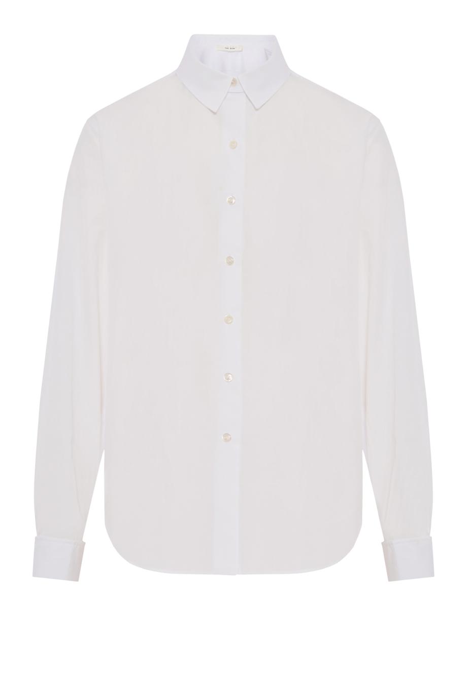 Fiora printed cotton shirt in white 
