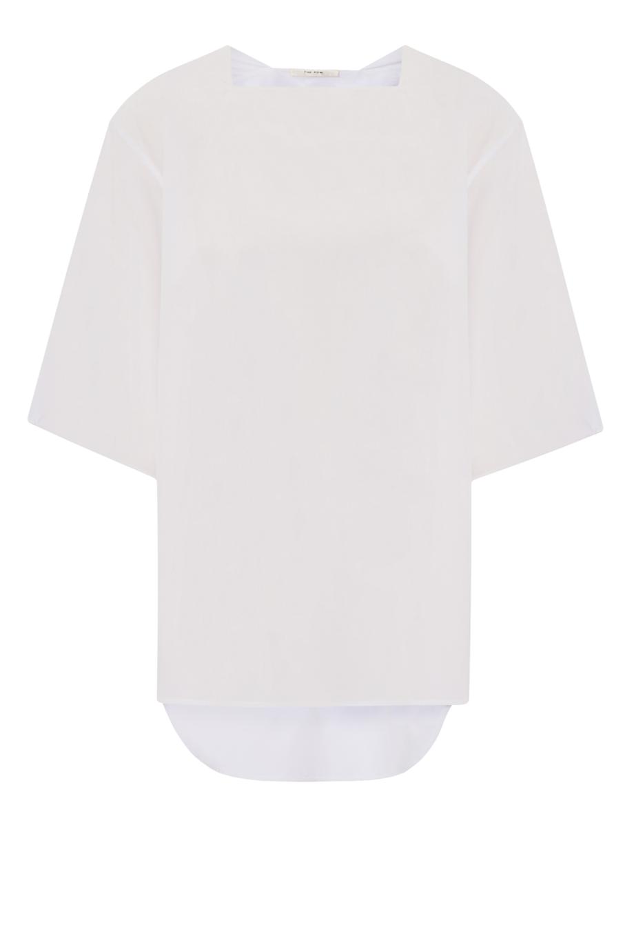 Hamza oversized cotton top in white 