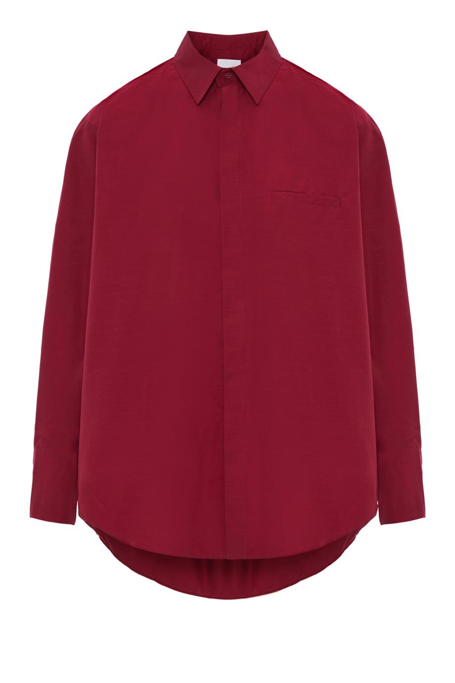 Balloon cotton-blend shirt in cherry