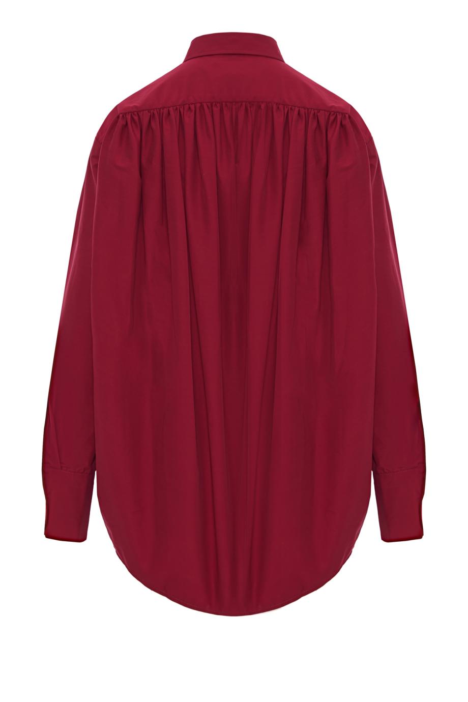 Balloon cotton-blend shirt in cherry
