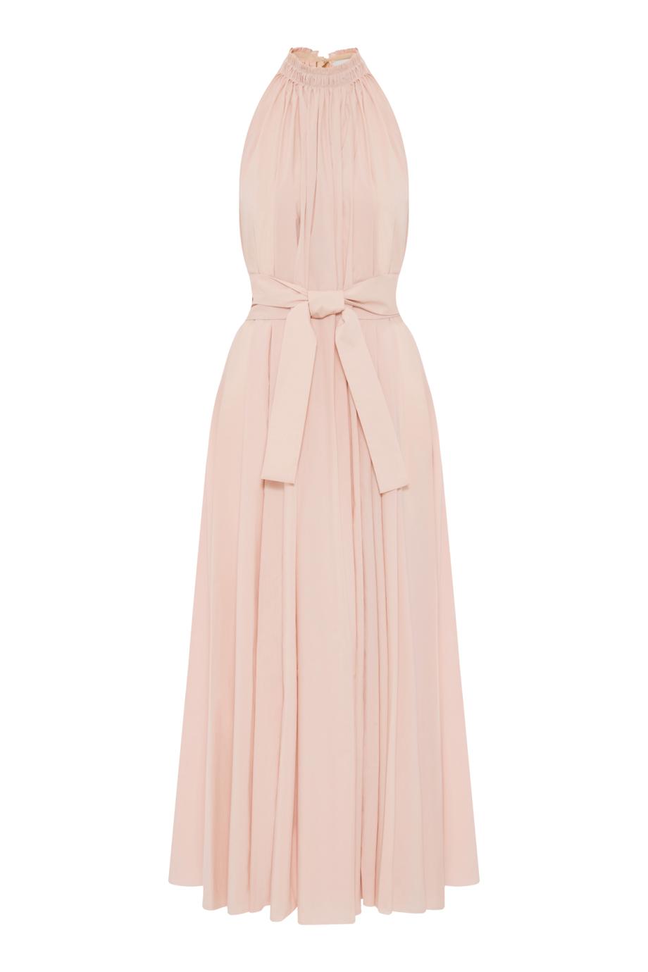 Frida cotton-blend maxi dress in light pink 