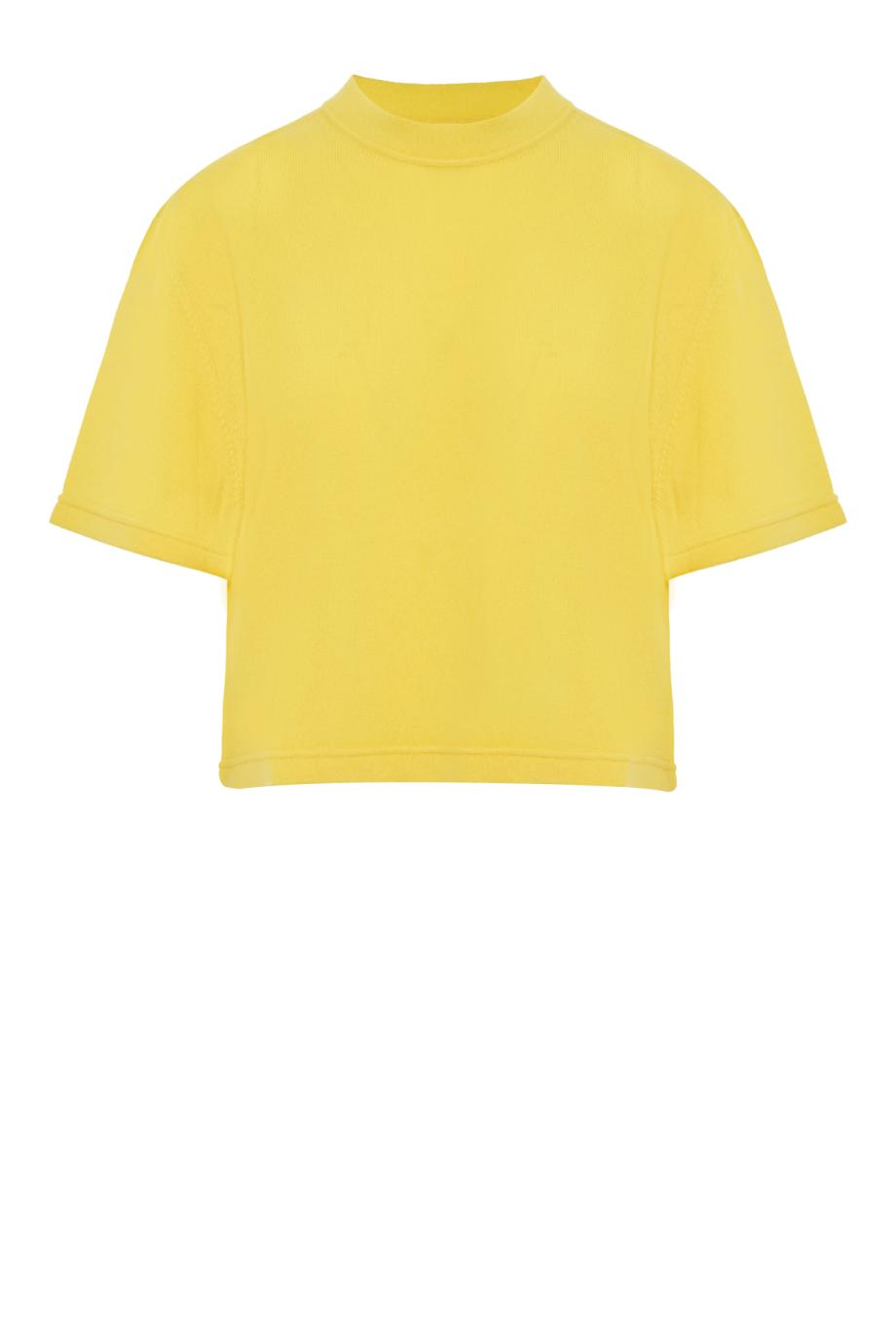 Cashmere sweater in yellow 