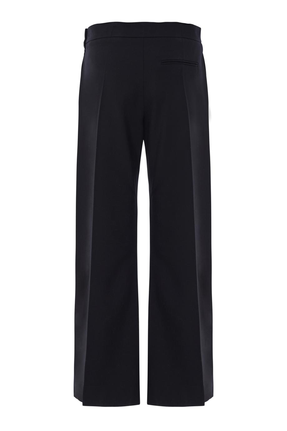Sheer Panel Trouser wool pants in black