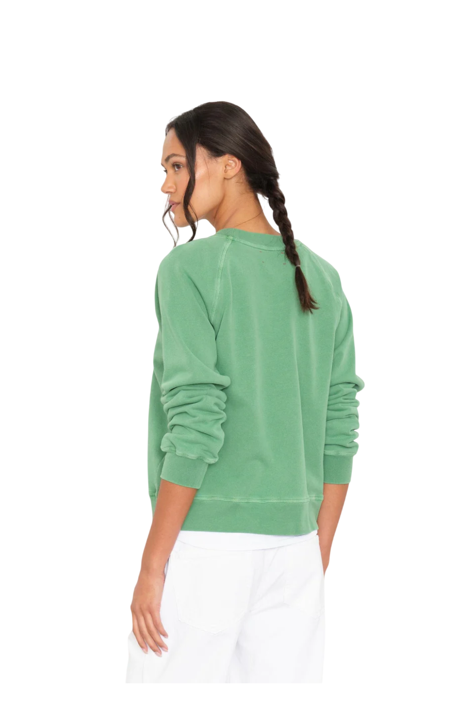 Marathon cotton sweatshirt in aloe