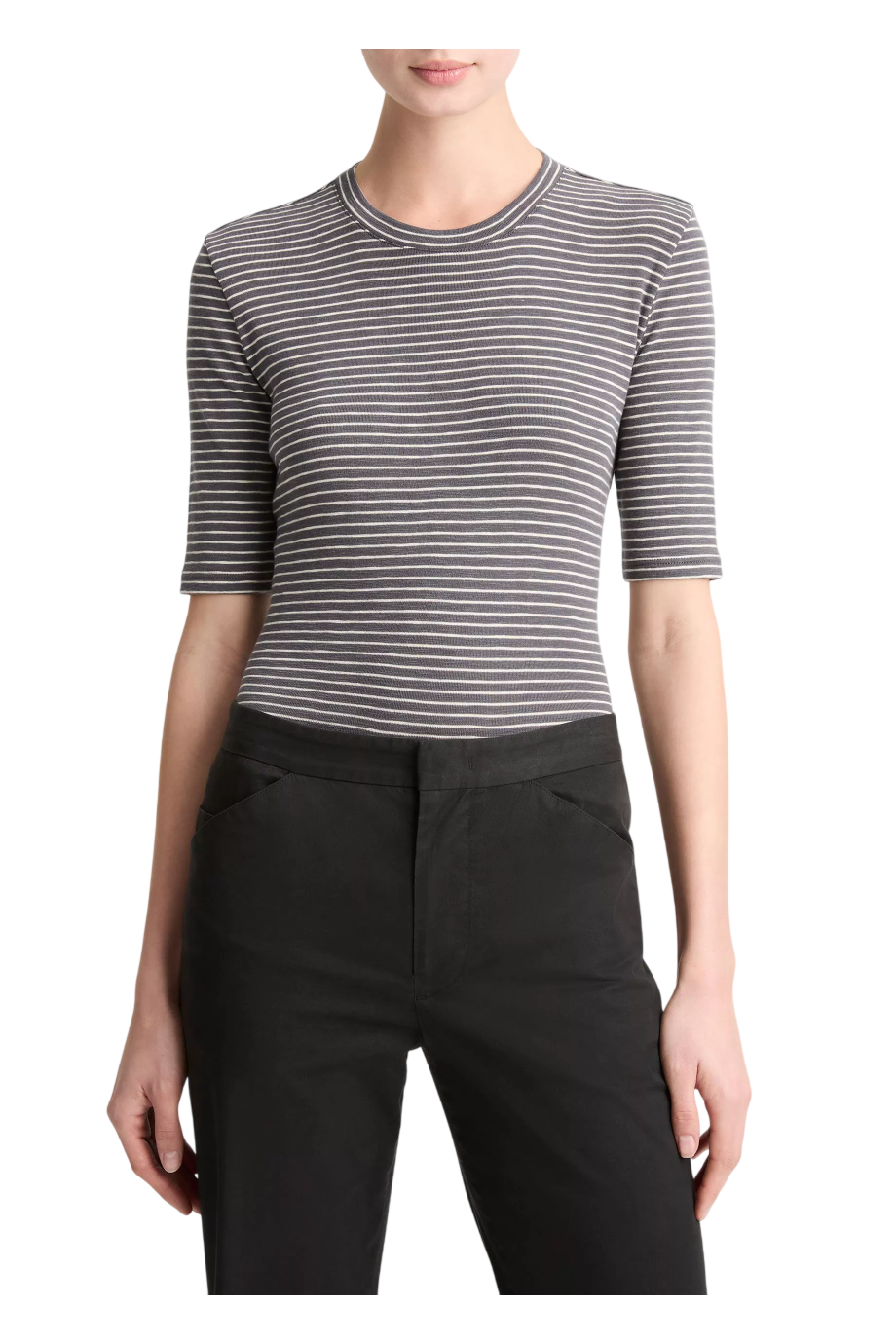 Striped cotton top in oceana