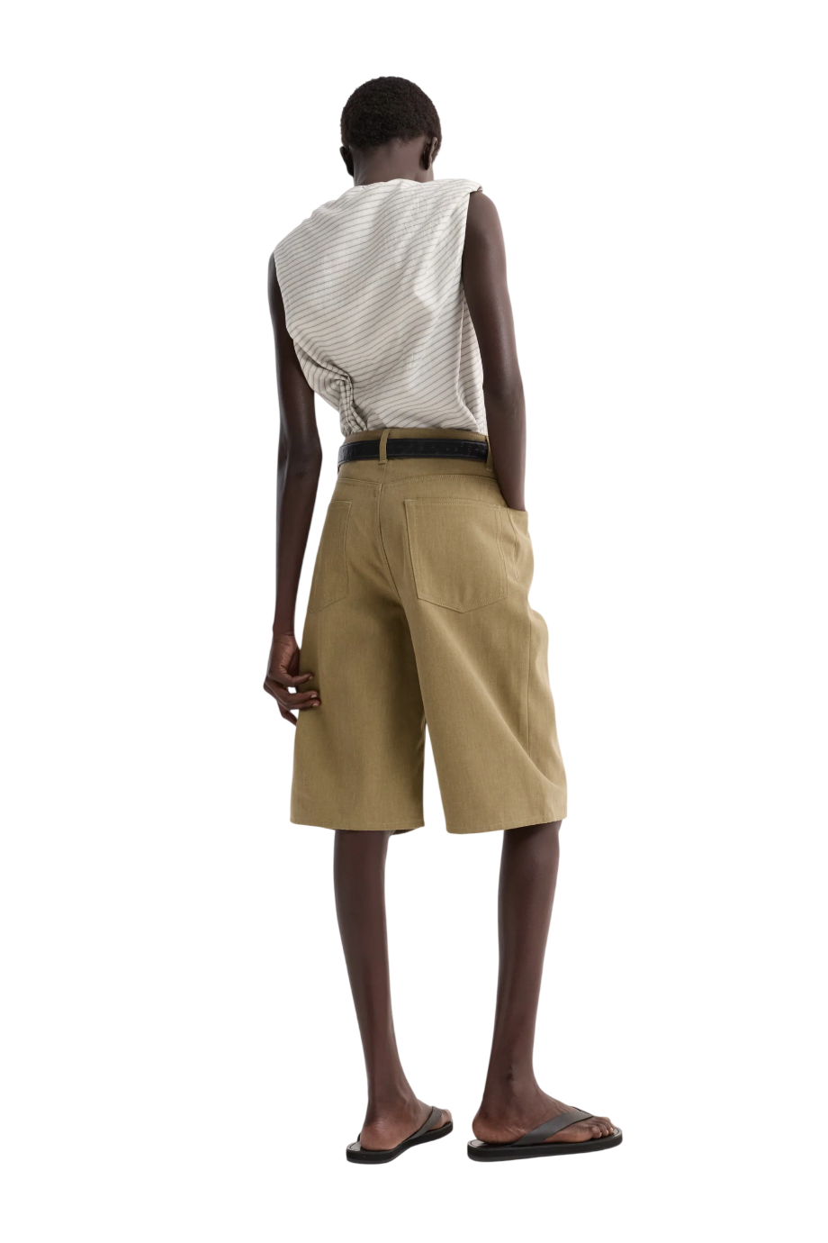 Cotton shorts in sage