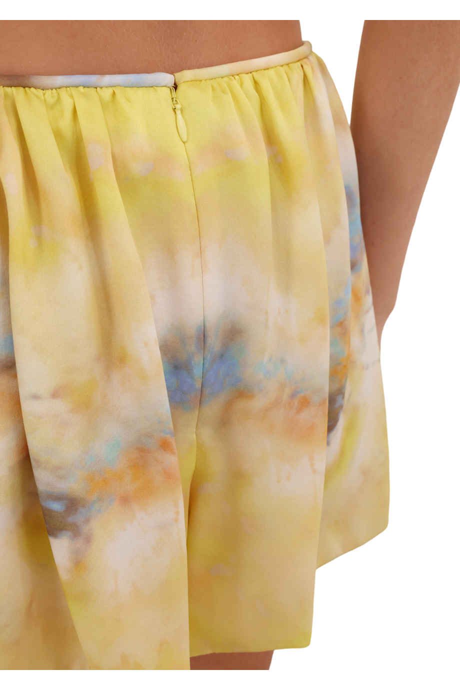 Alchemy tye-dye silk shorts in citrus