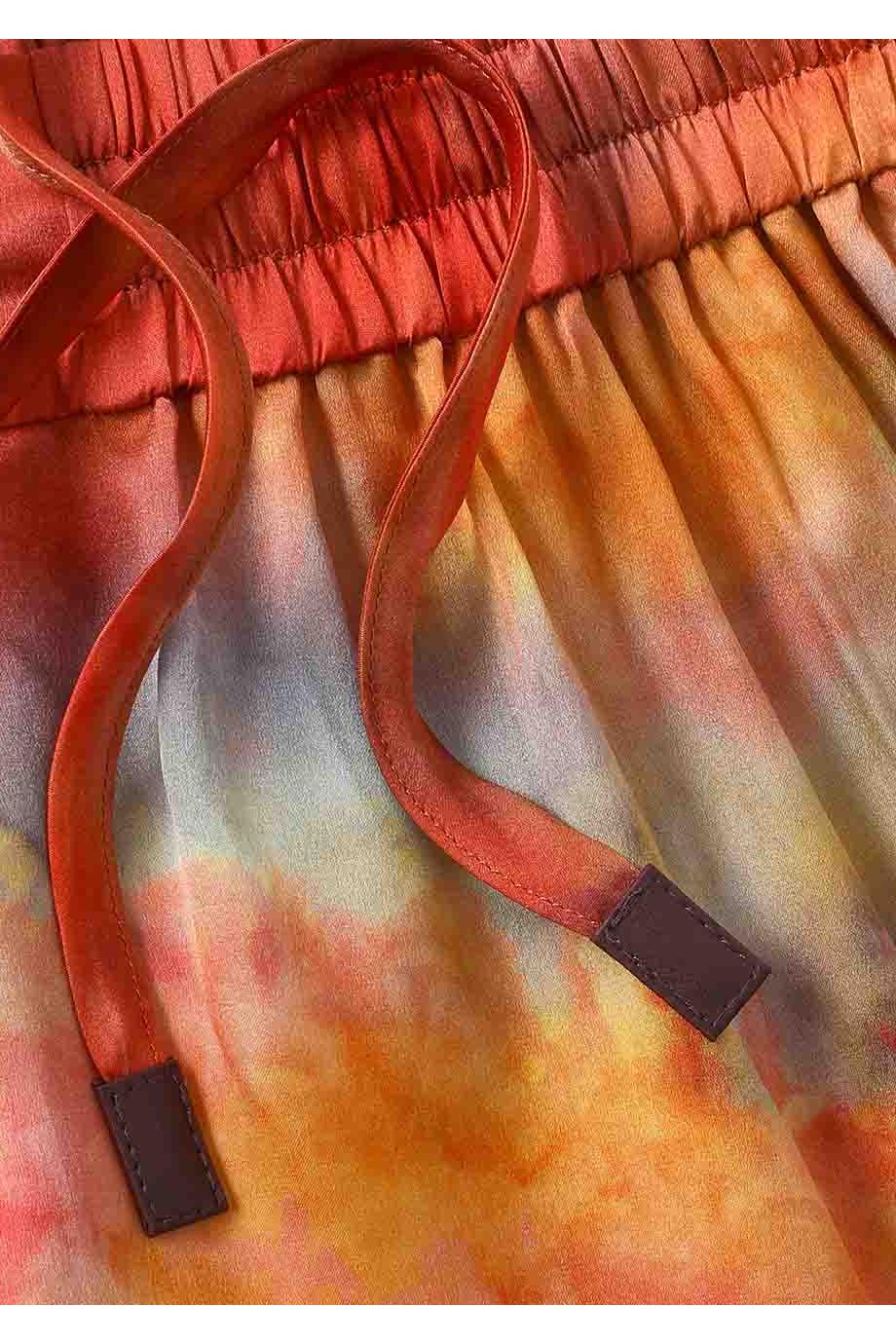 Alchemy tye-dye silk shorts in ruby