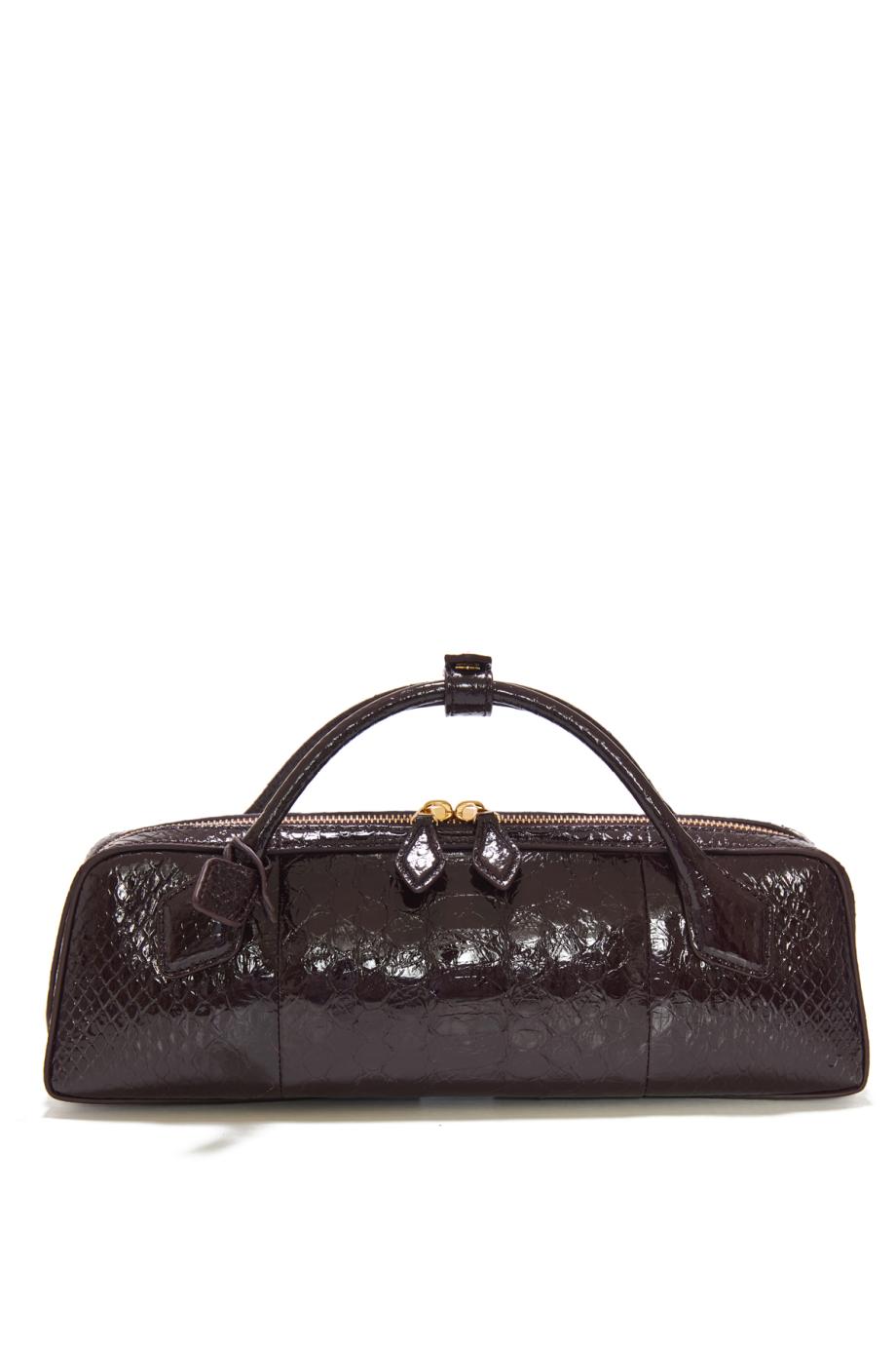 Le Teckel python clutch in bordeaux