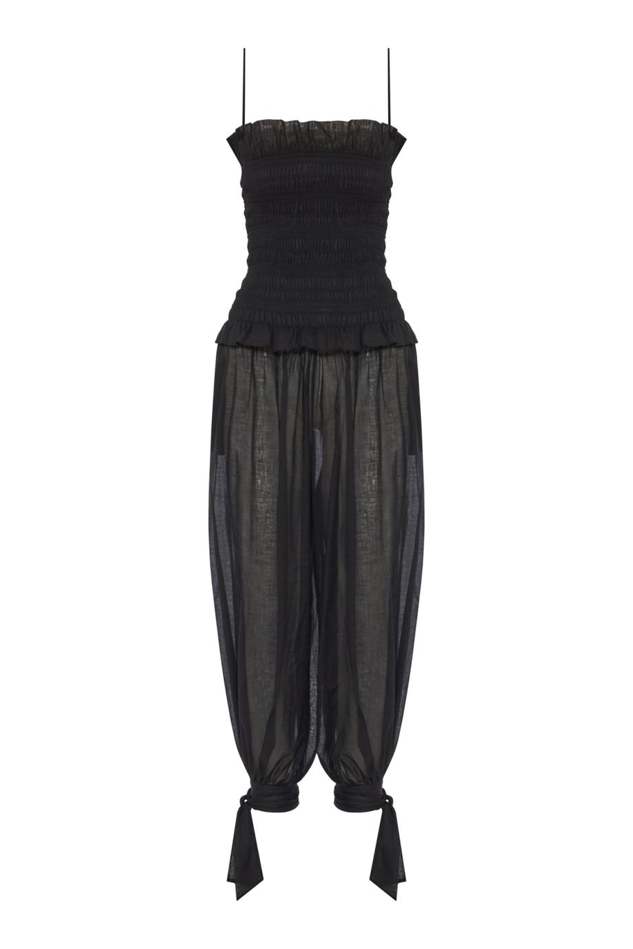ΦΟΡΜΑ NOOR CO WIDE PANTS SMOKED