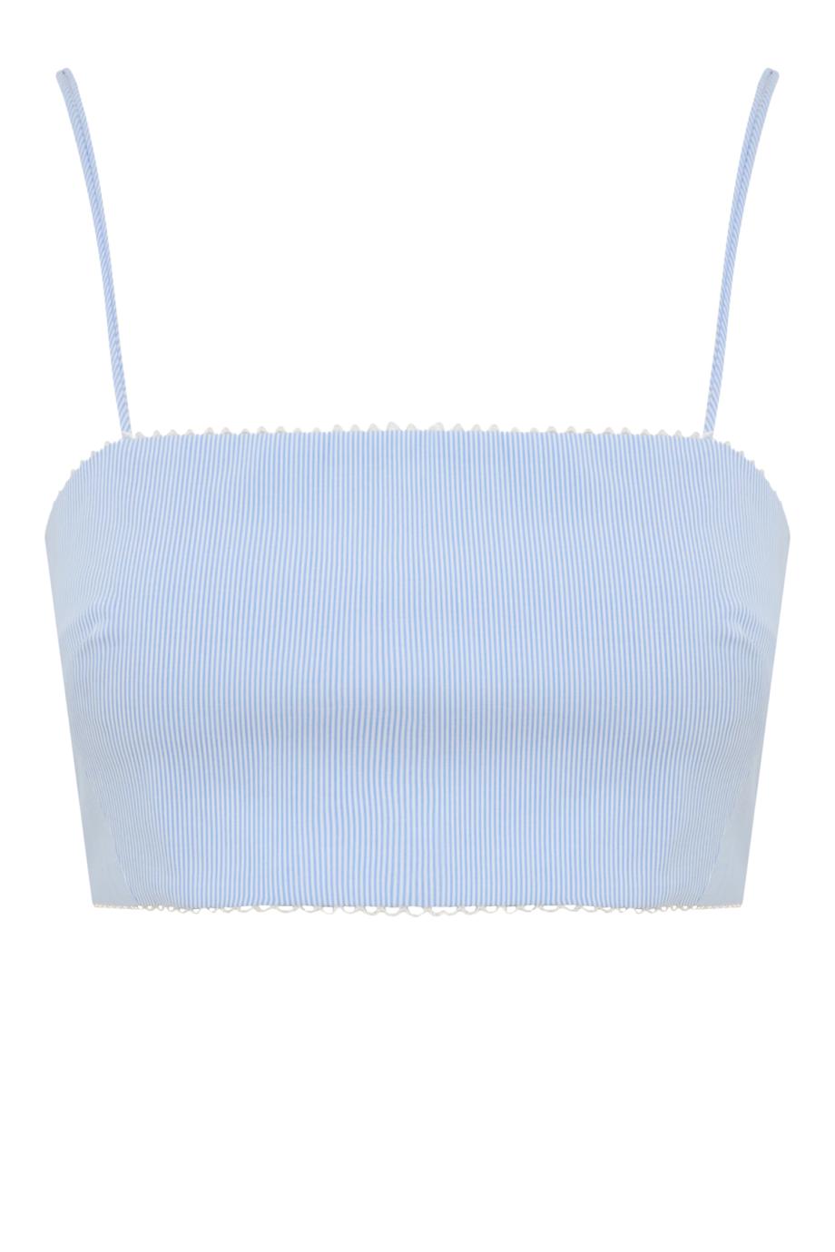 Carrie smocked top in blue