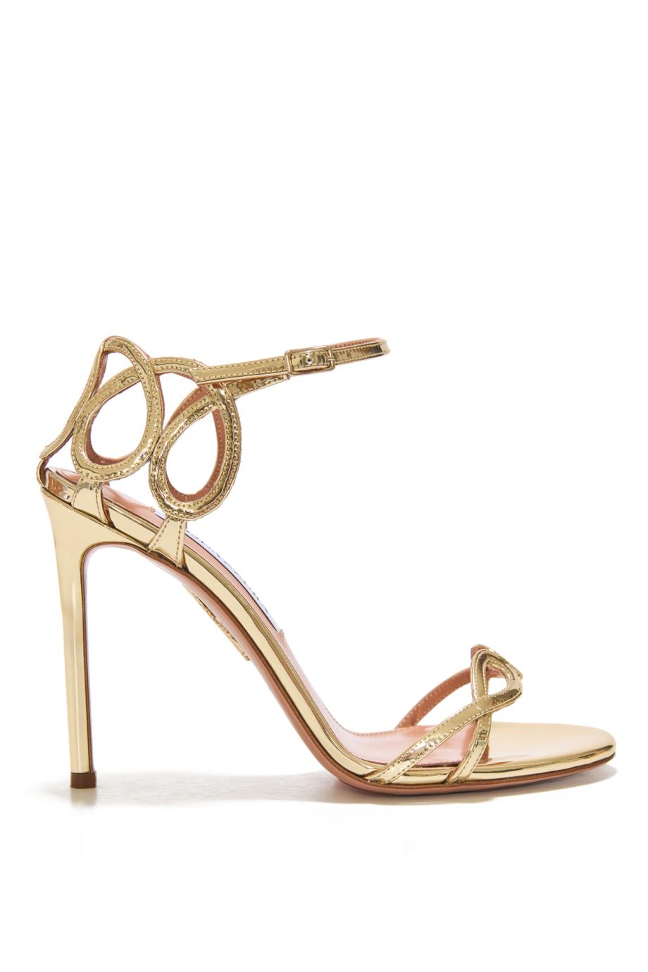 Hula 105 metallic leather sandals in gold