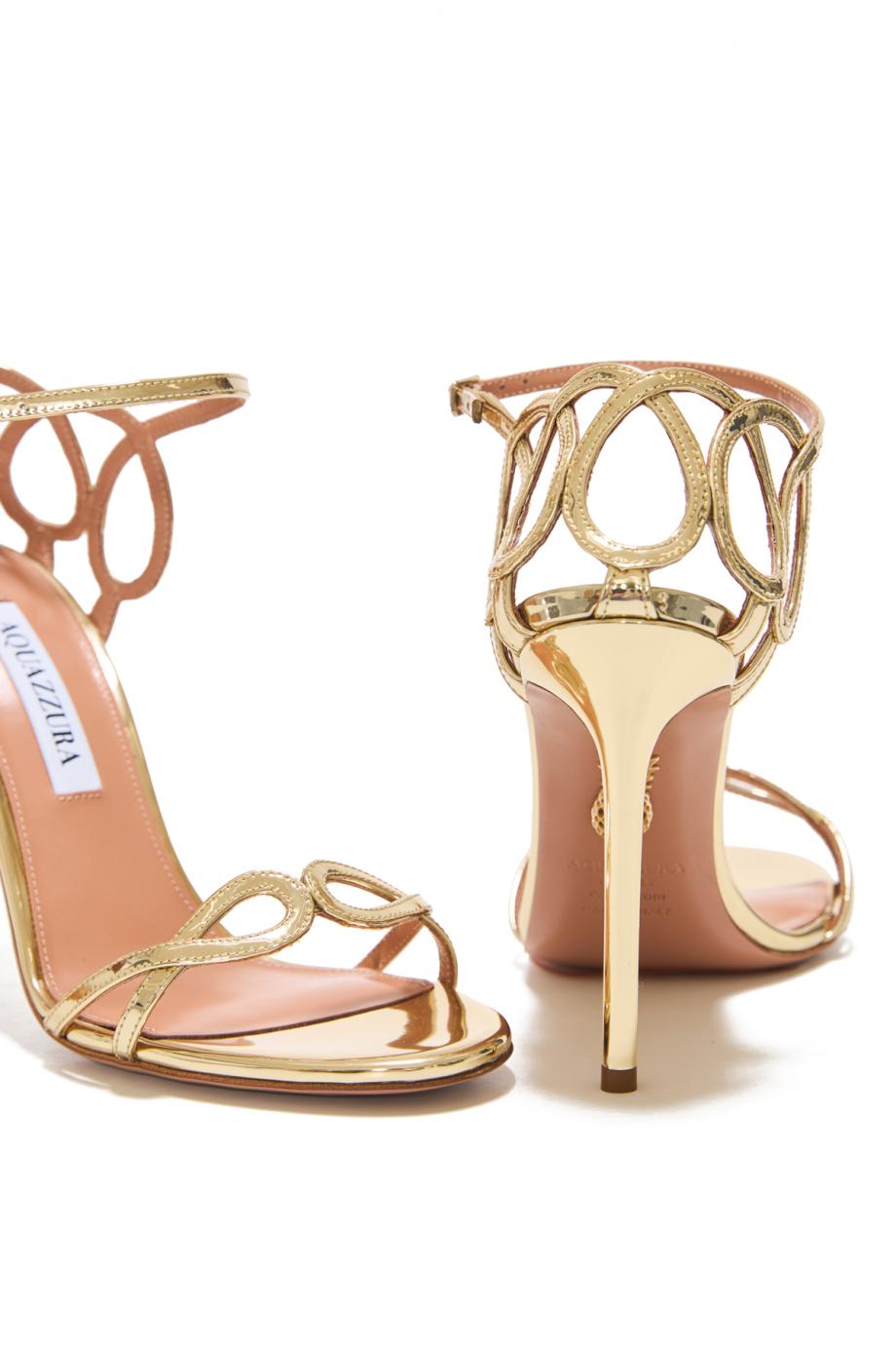 Hula 105 metallic leather sandals in gold