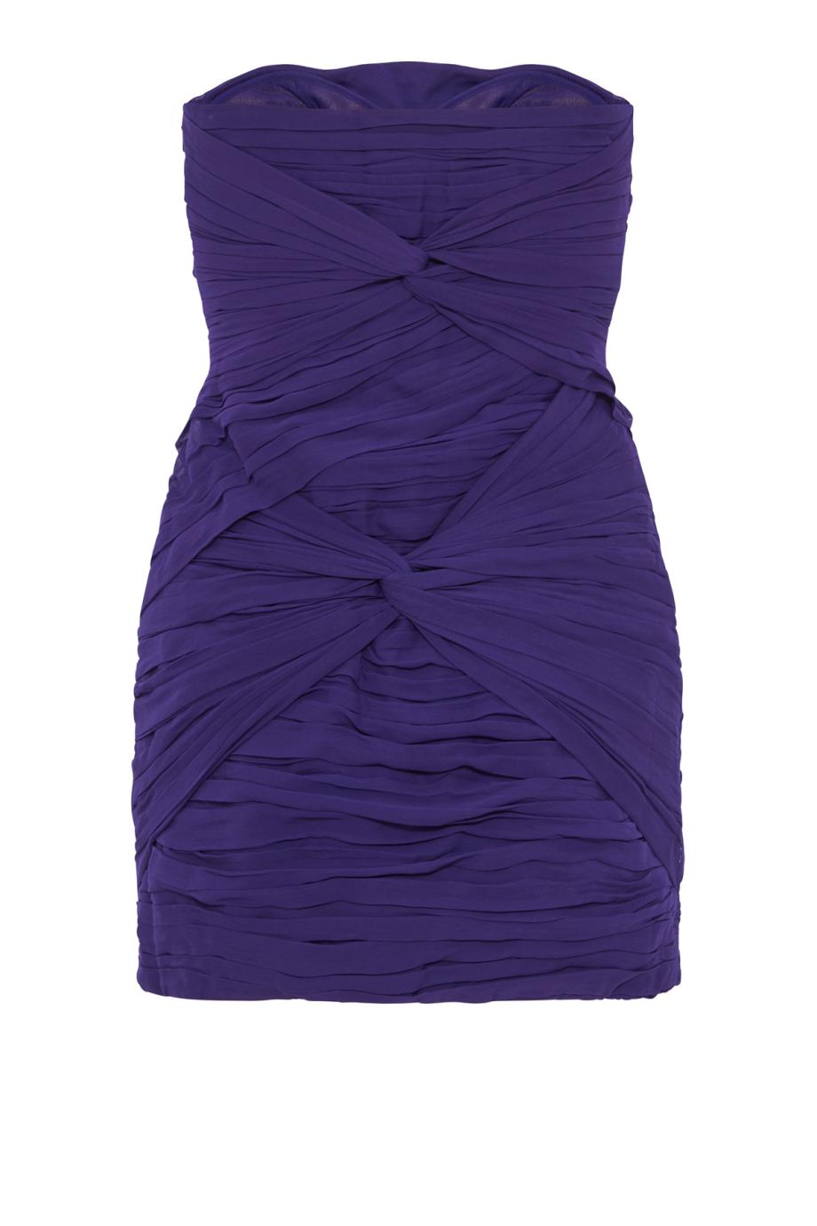 Twinkle strapless crepe mini dress in violet