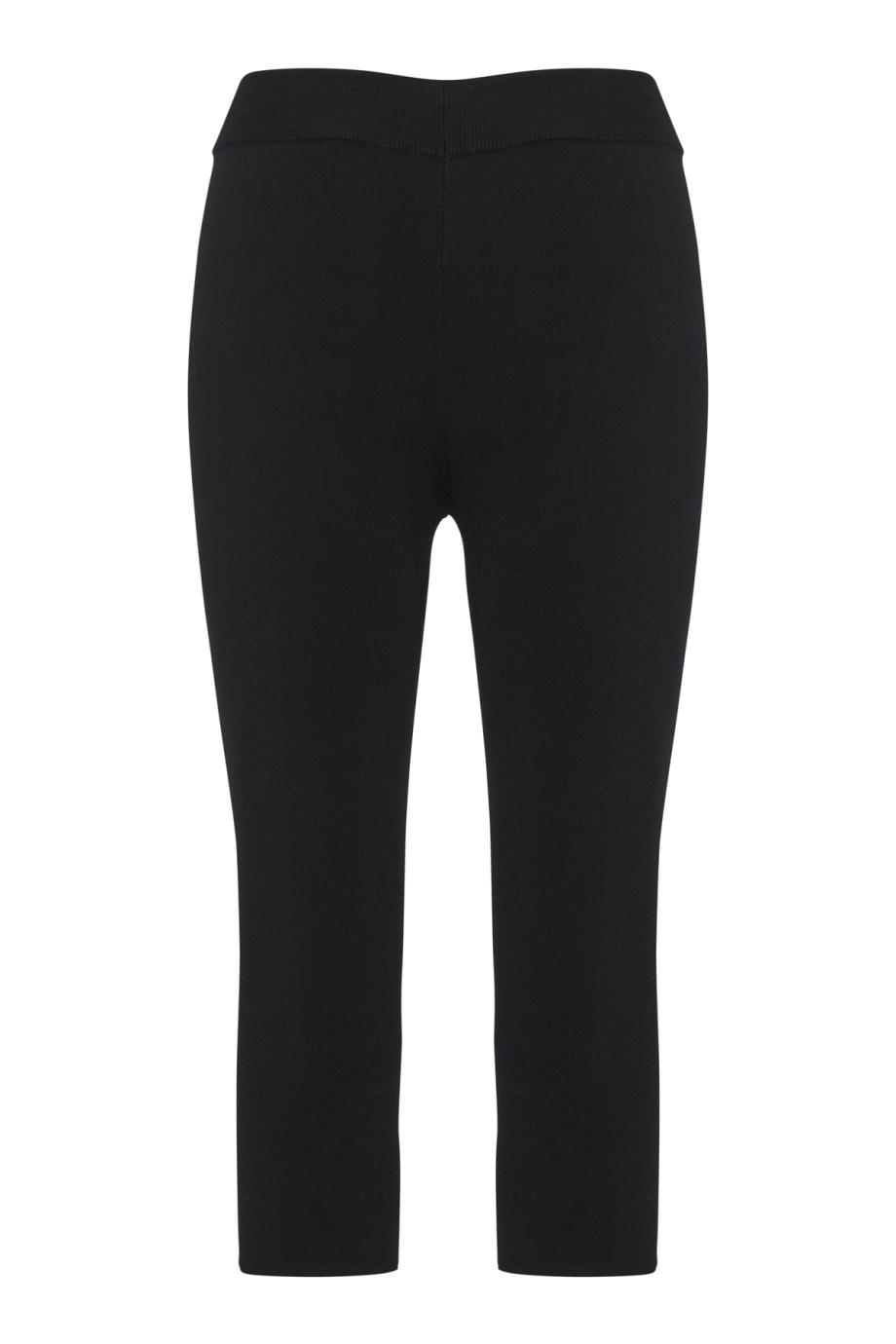 Capri knitted cropped pants in black