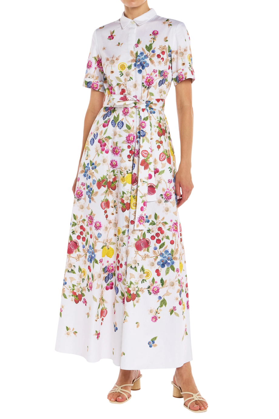 Como printed cotton poplin maxi dress in fruttatova