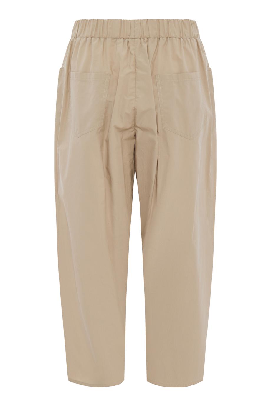 Cotton-poplin pants in sand 