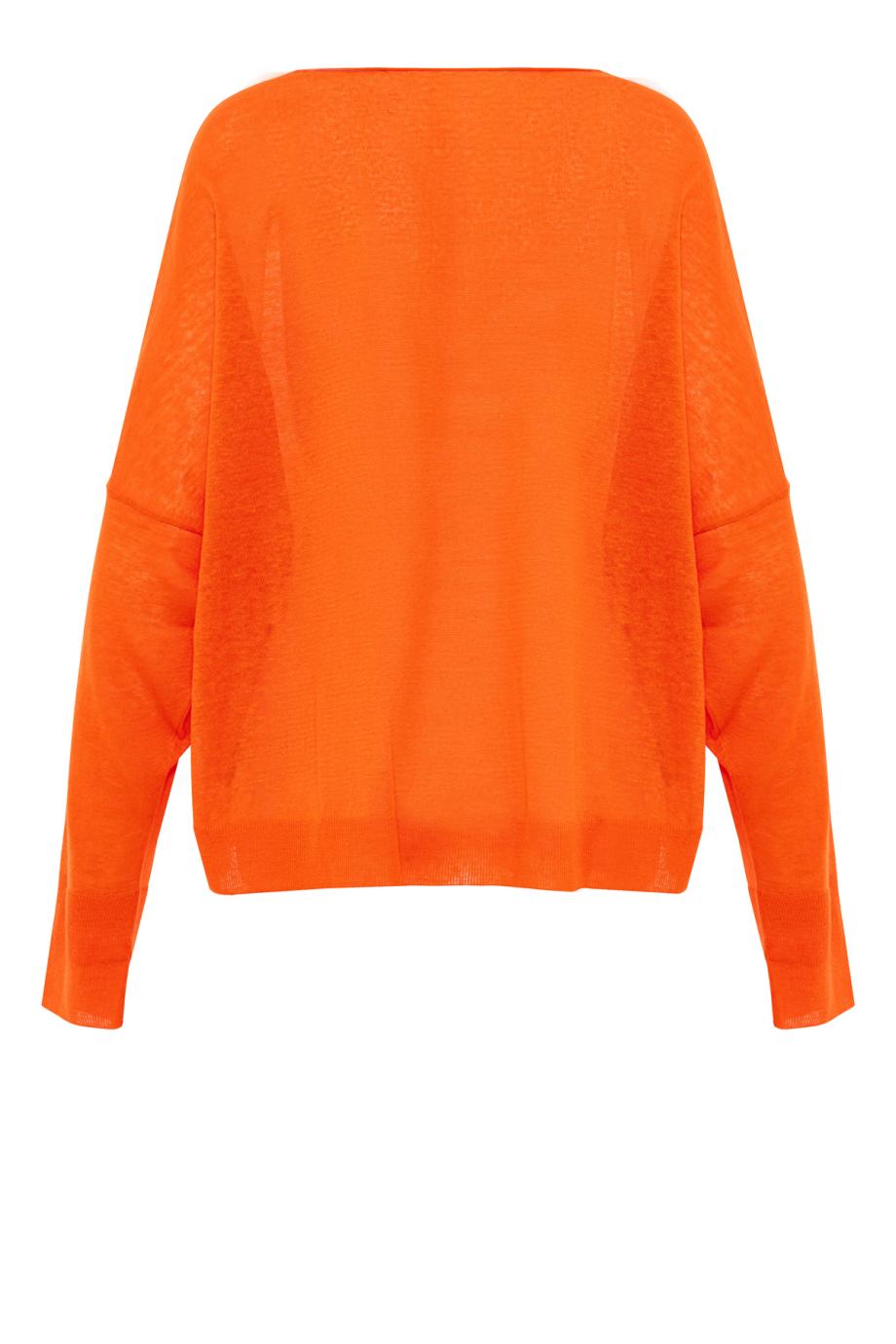 Linen, cashmere and silk sweater in OJ