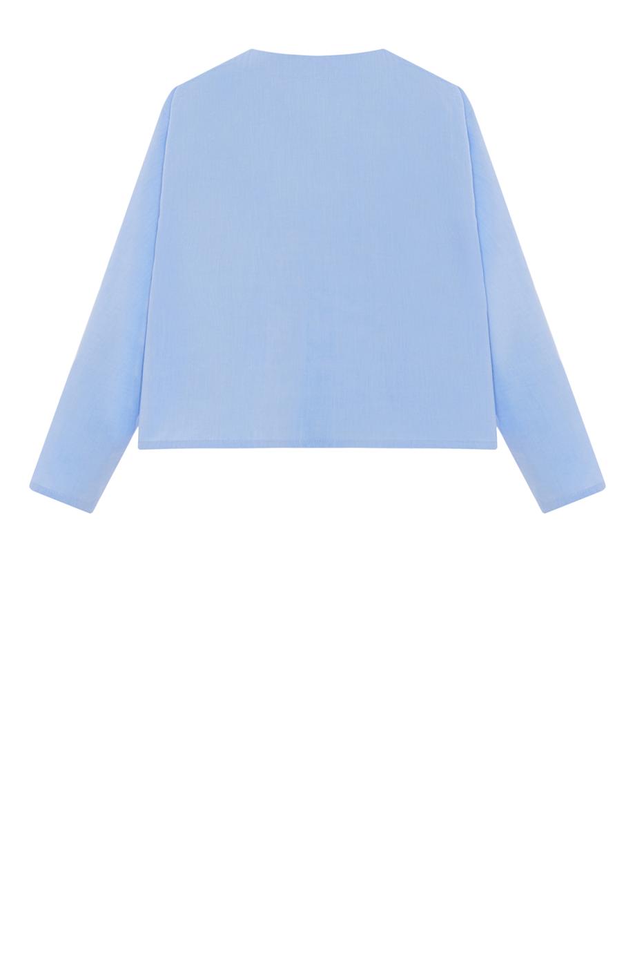 Chunky cotton-poplin T-shirt in sky 