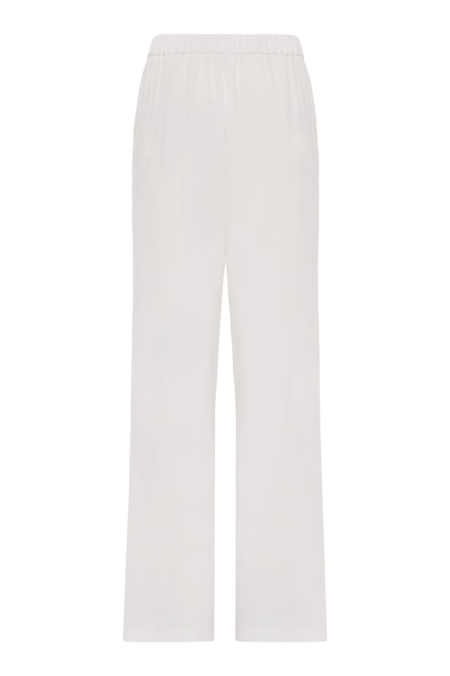 Ela crepe pants in white