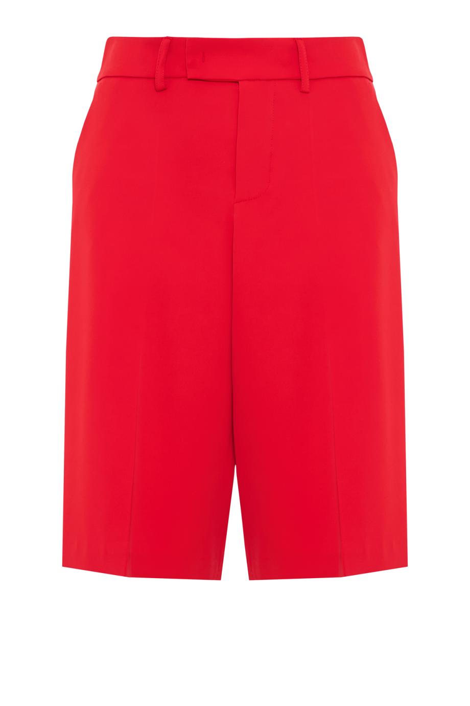 Bermuda crepe shorts in rosso