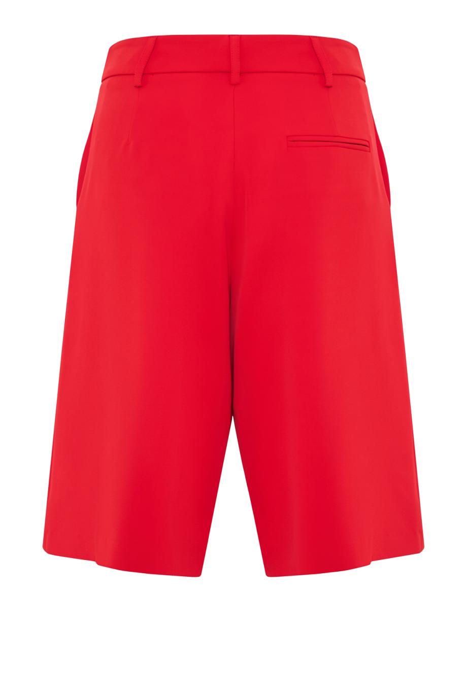 Bermuda crepe shorts in rosso