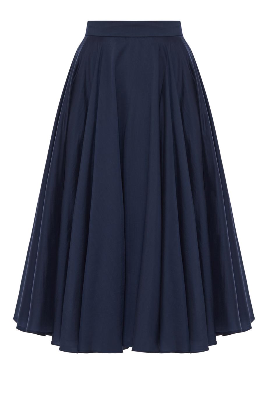 Klos crepe midi skirt in blue