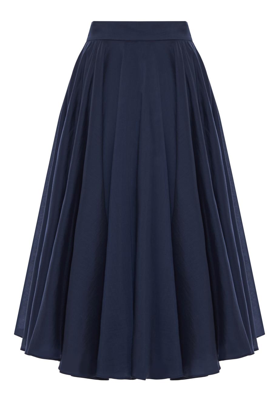 Klos crepe midi skirt in blue