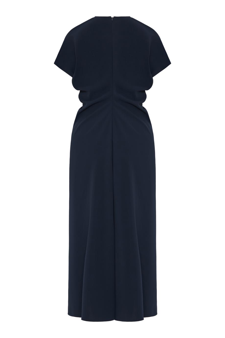 Sbieco crepe midi dress in navy