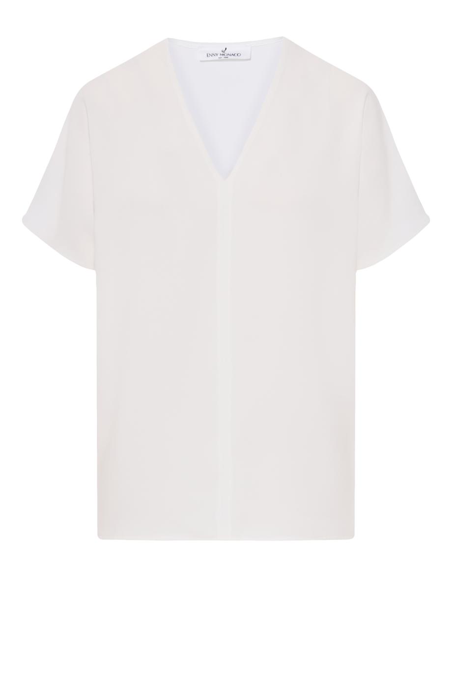 Casacca crepe top in white