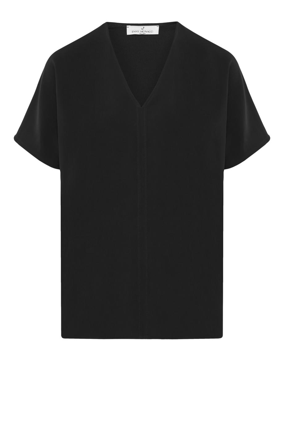 Casacca crepe top in black