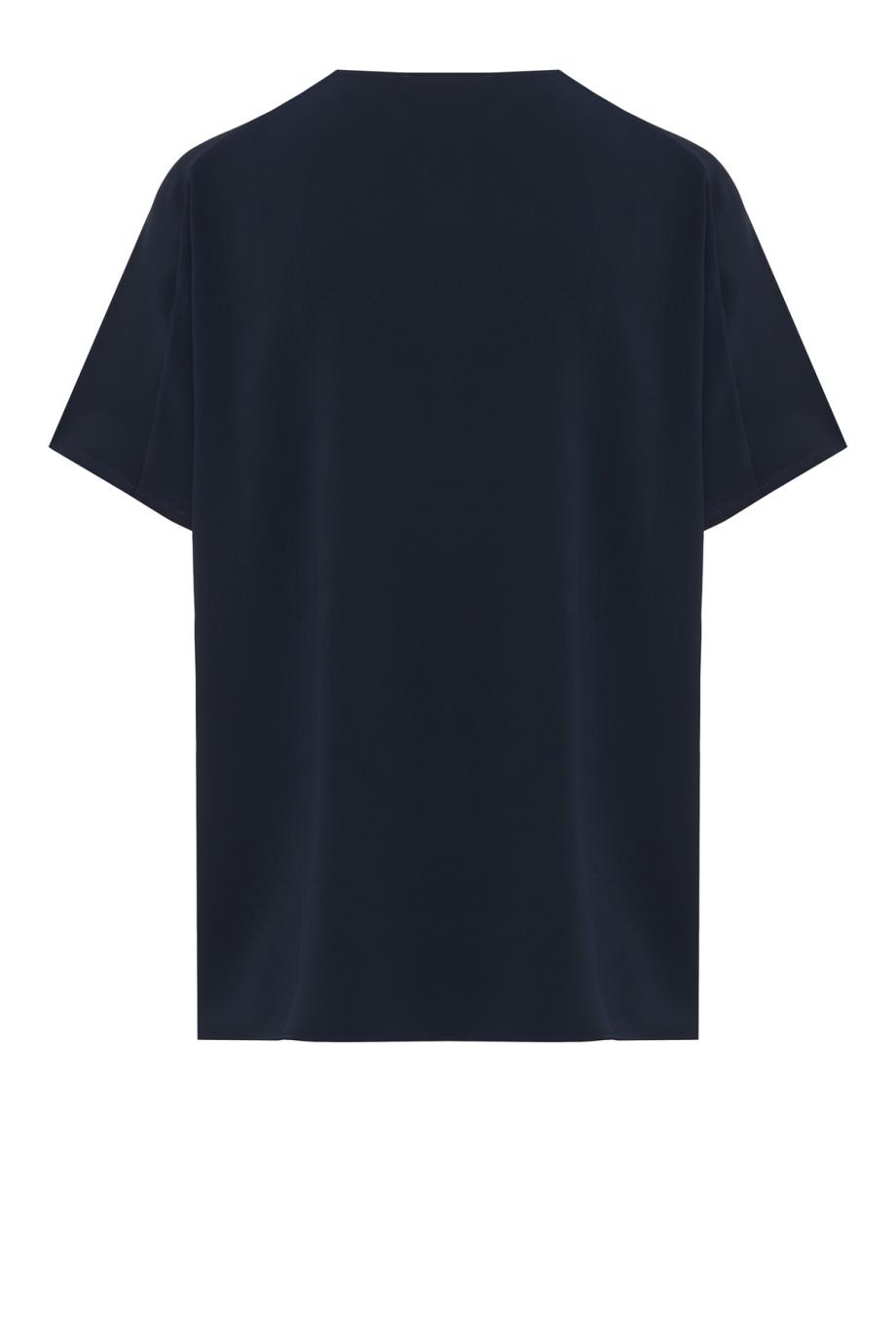 Casacca crepe top in blue
