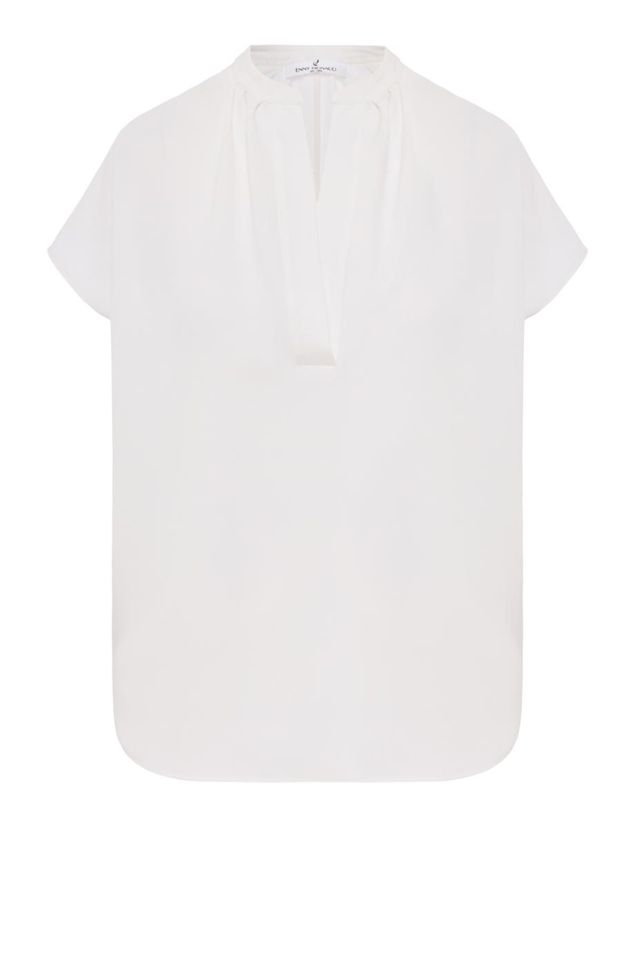 Casacca crepe blouse in white