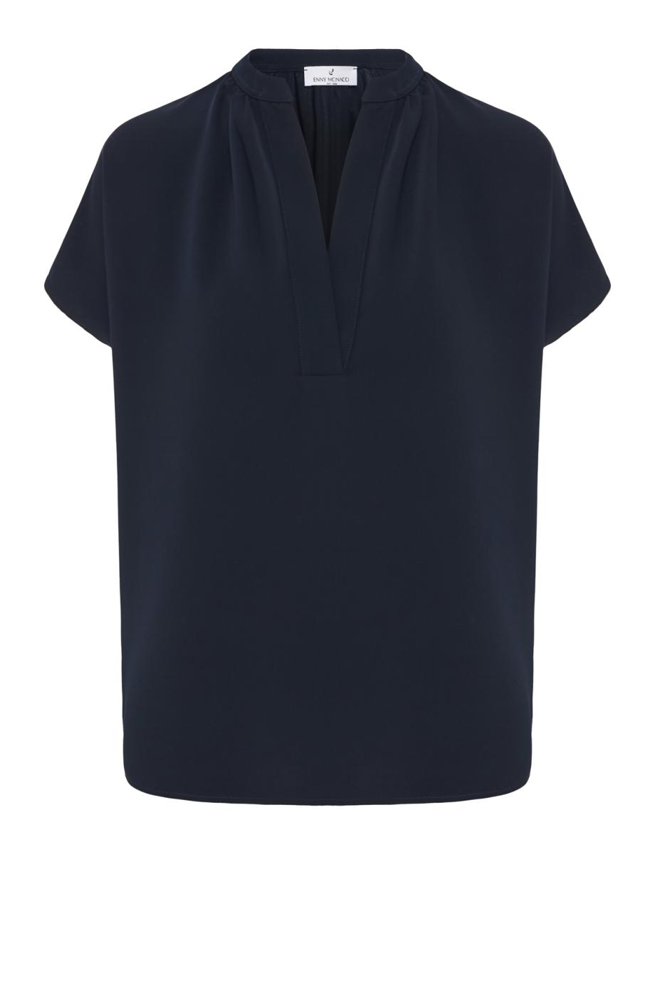 Casacca crepe blouse in navy