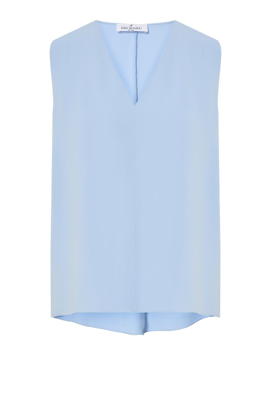 Scollo crepe top in sky