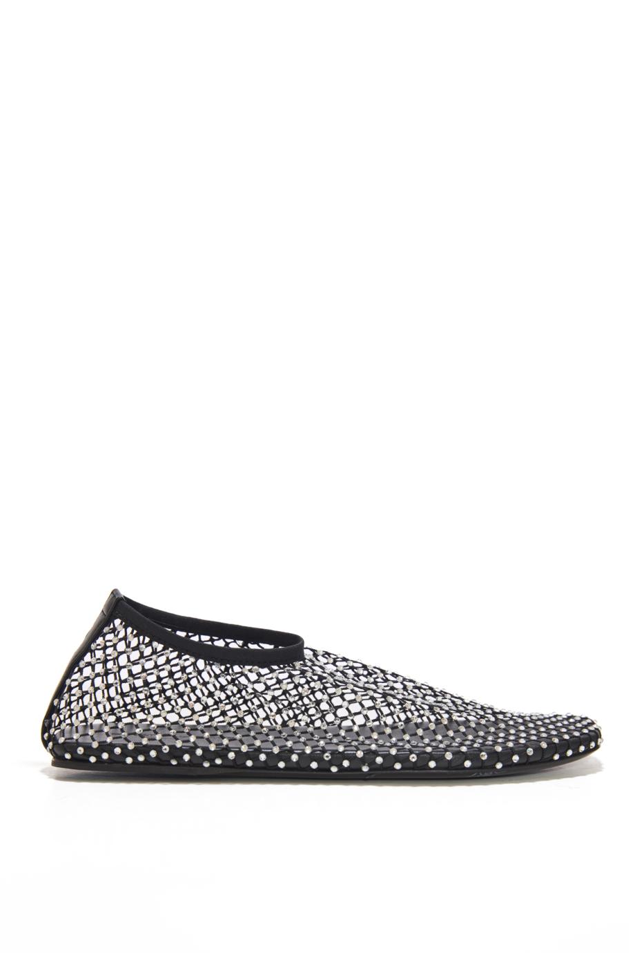 Minette fishnet flats in butter