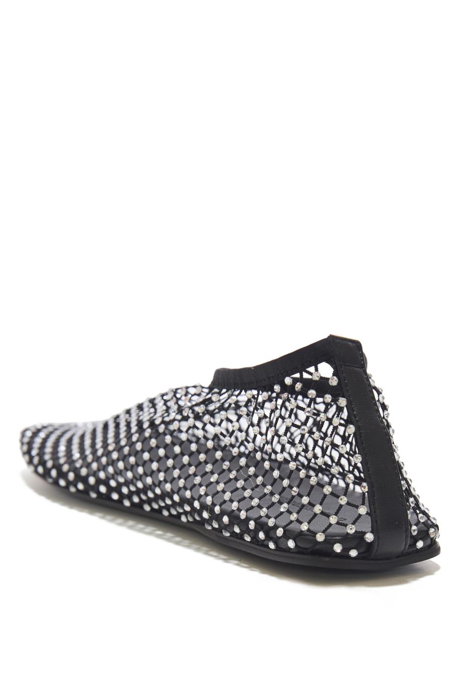 Minette fishnet flats in butter