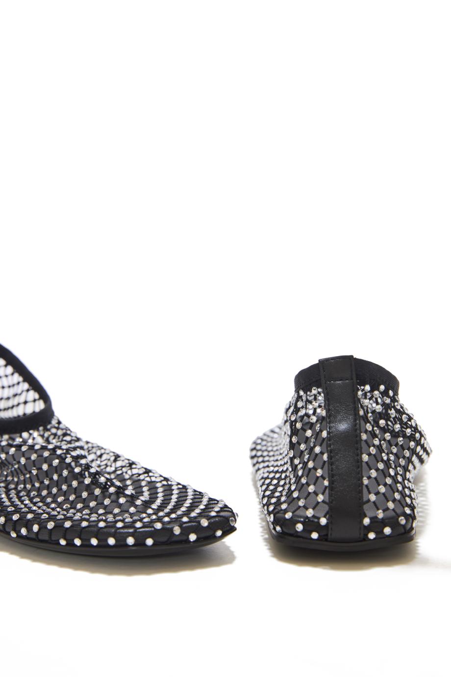 Minette fishnet flats in butter