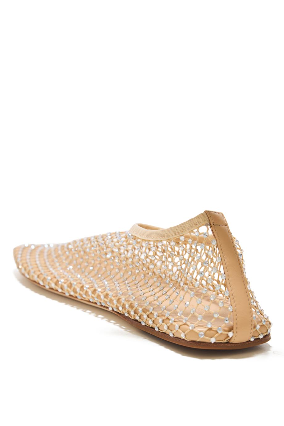 Minette fishnet flats in butter