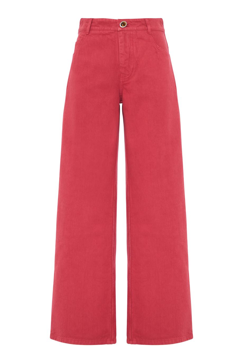 Relaxed denim jeans in watermelon
