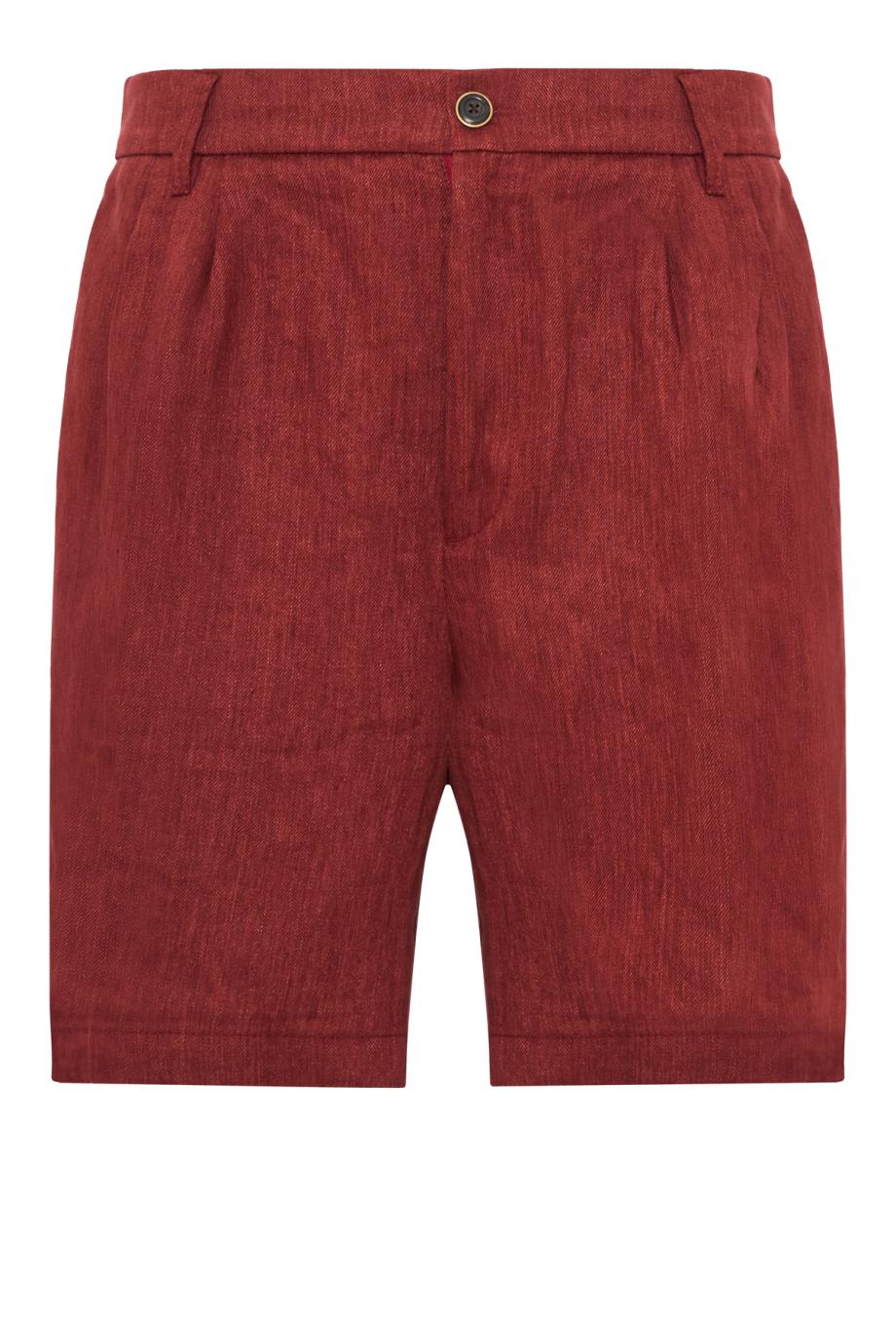 Beach linen shorts in cherry