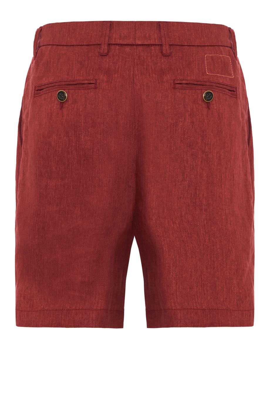 Beach linen shorts in cherry