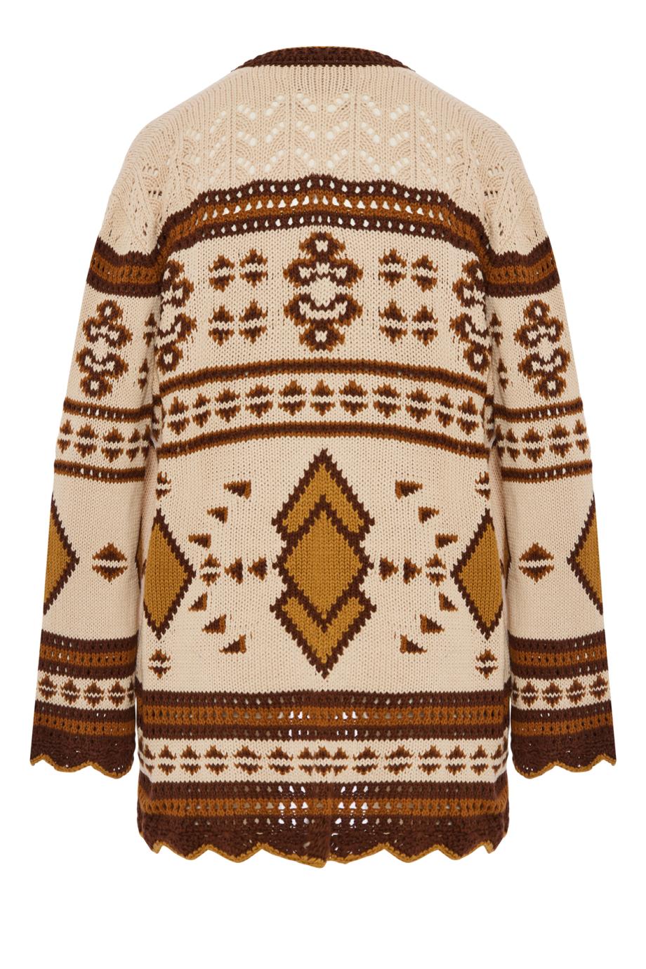 Lalie knitted cotton cardigan in cream