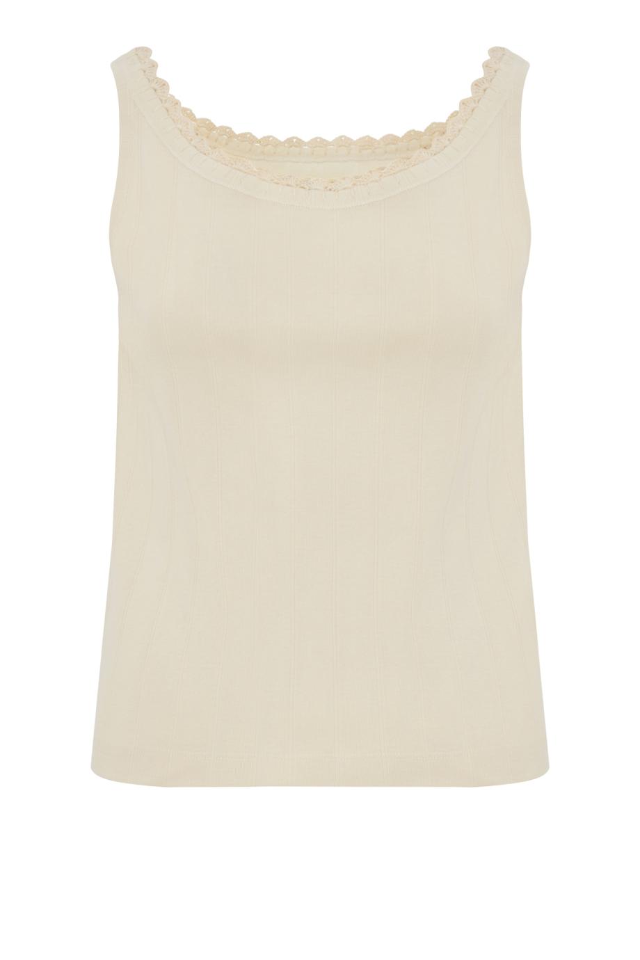 Claire cotton tank top in milk 