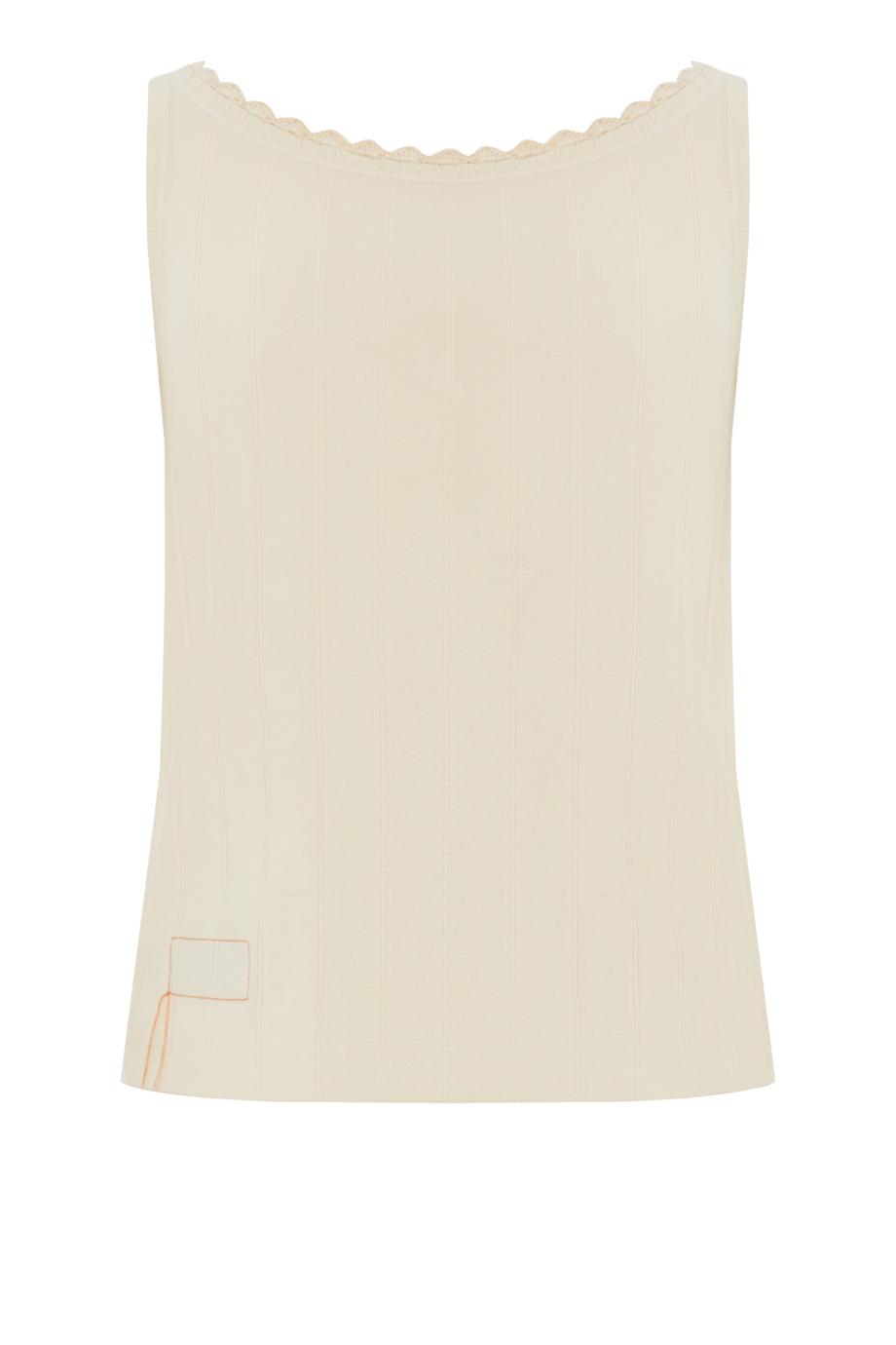 Claire cotton tank top in milk 