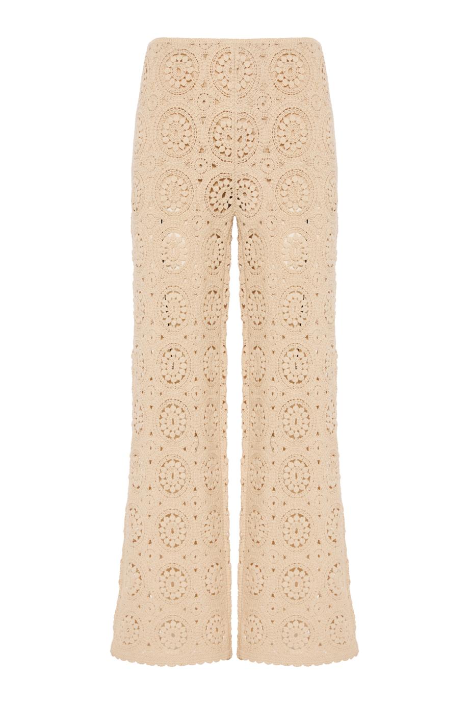 Crochet pants in cream