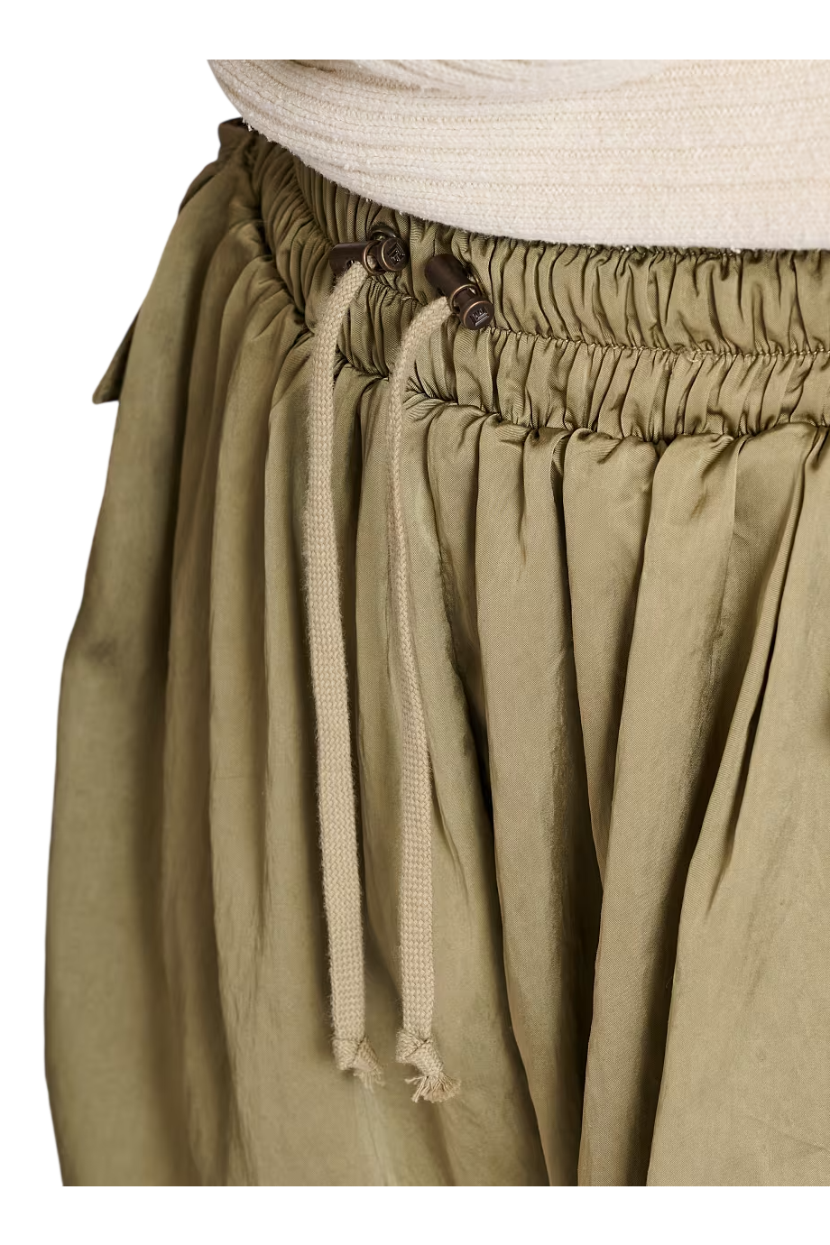 Twill balloon shorts in vert